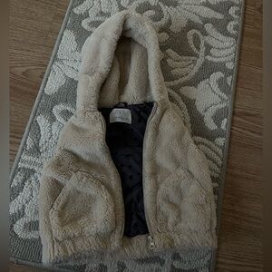 Zara Beige Fleece Hooded west